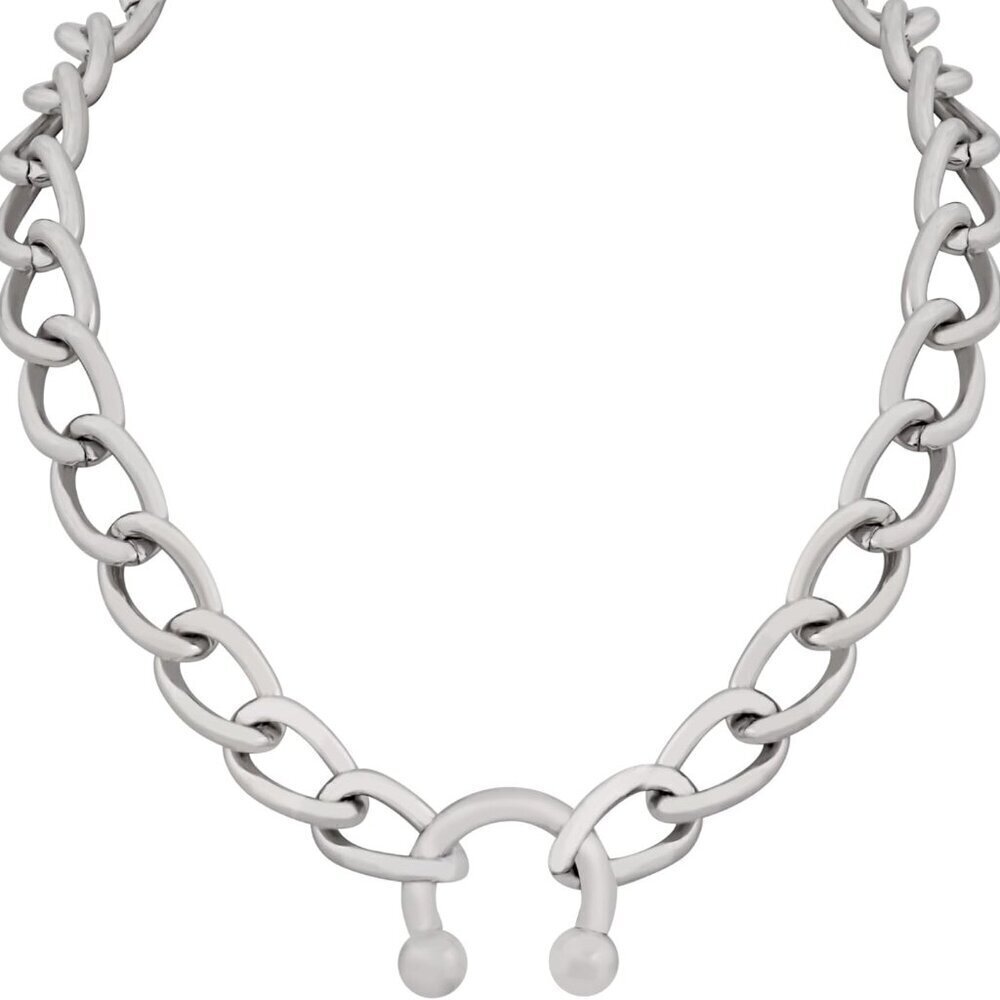 Silver Chain Choker Necklace Punk Emo Grunge Gothic Gift for Women